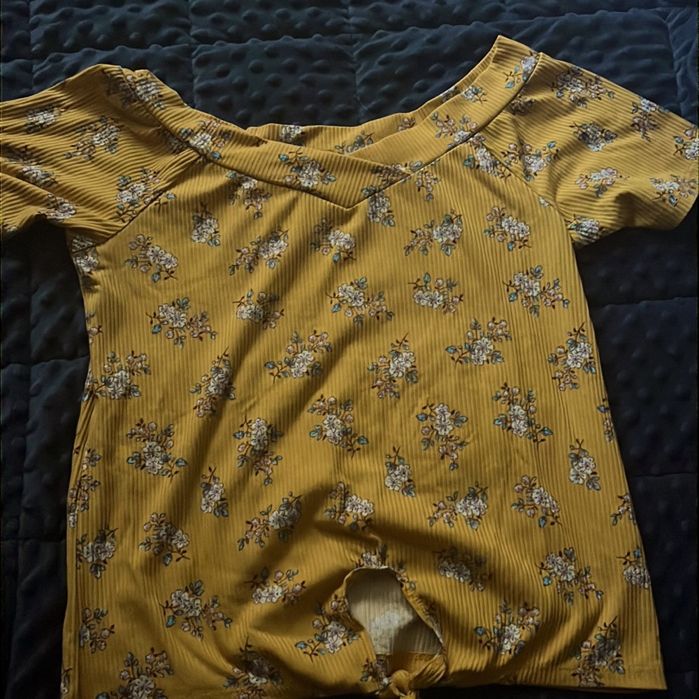 Floral yellow women’s top